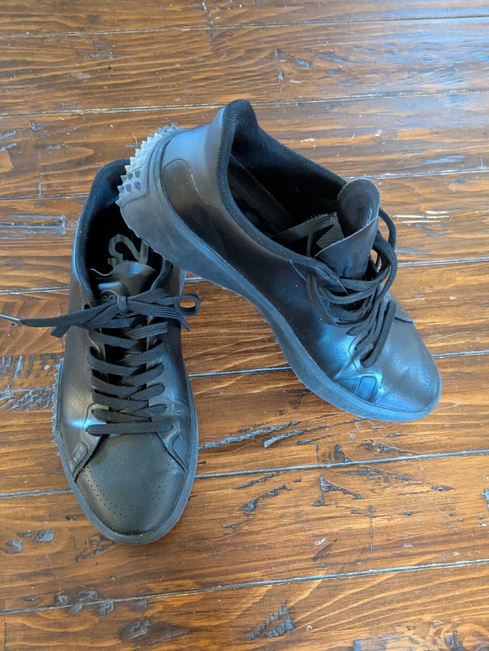 G/FORE Men's Black PU Leather Golf Shoes